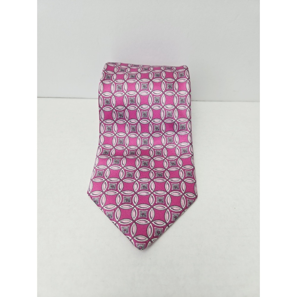Zilli Men's Tie luxury pink pattern %100 silk
